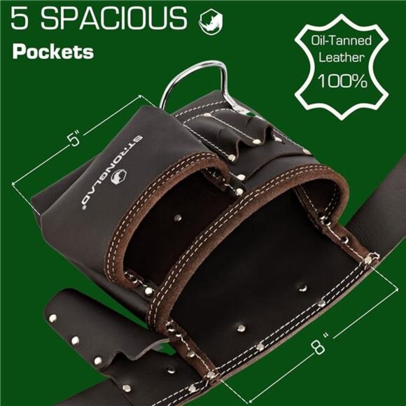 Tool Belt - Carpenter Tool Belt - Electrician Tool Belt, Electrician Tool Pouch - Picture 3 of 7